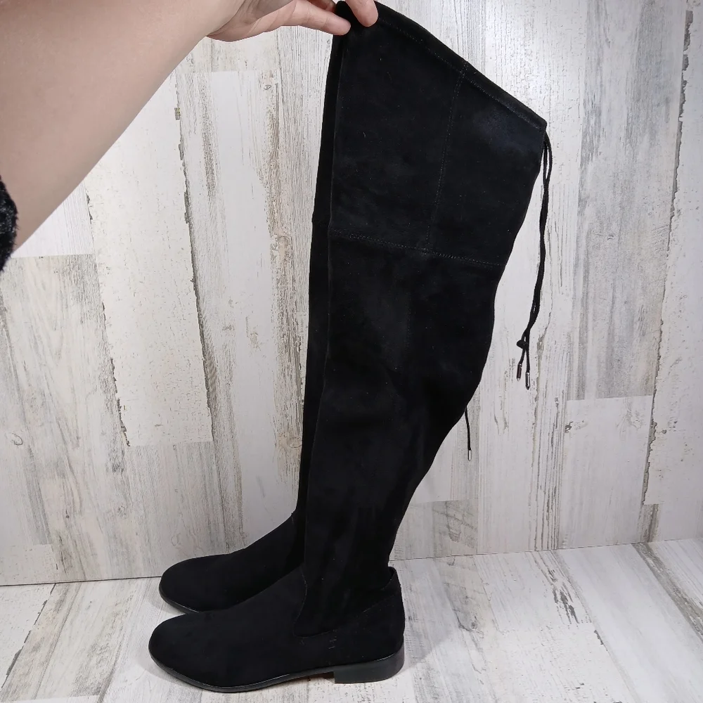 Dolce Vita Women's Teela Over the Knee‎ Boots Black Suede #1227